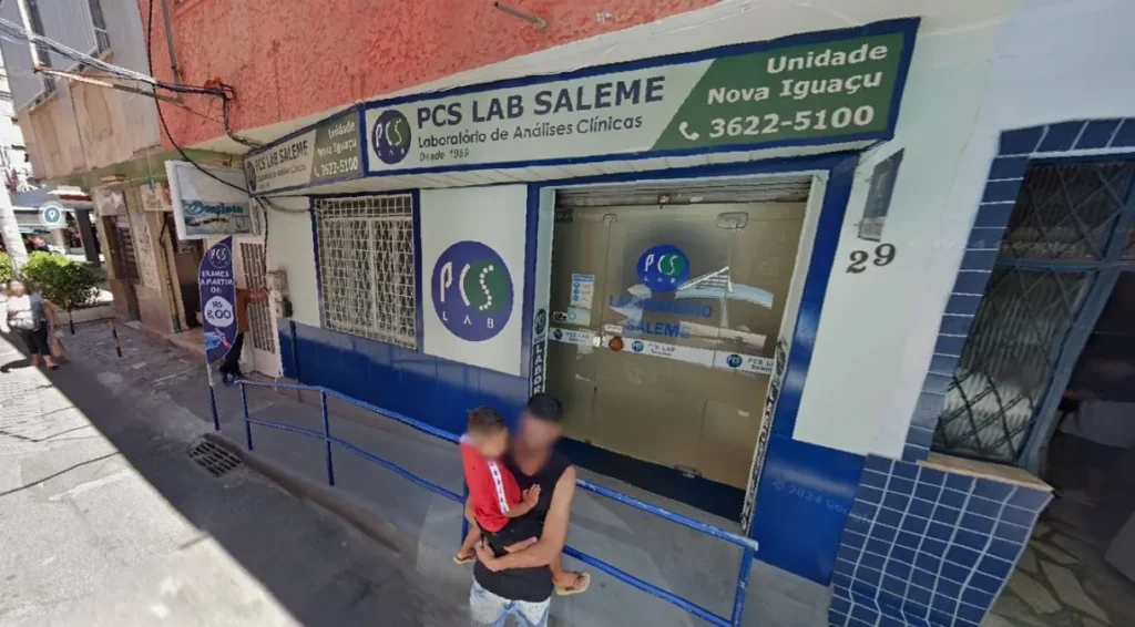 Fachada do Laboratório PCS Lab Saleme em Nova Iguaçu/RJ - Foto:Google Maps